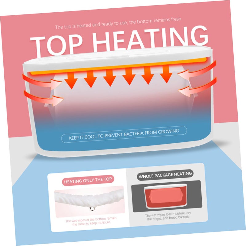 Large Capacity Wet Tissue Warmer Heater Box Portable For Home And Travel Use - Image 5