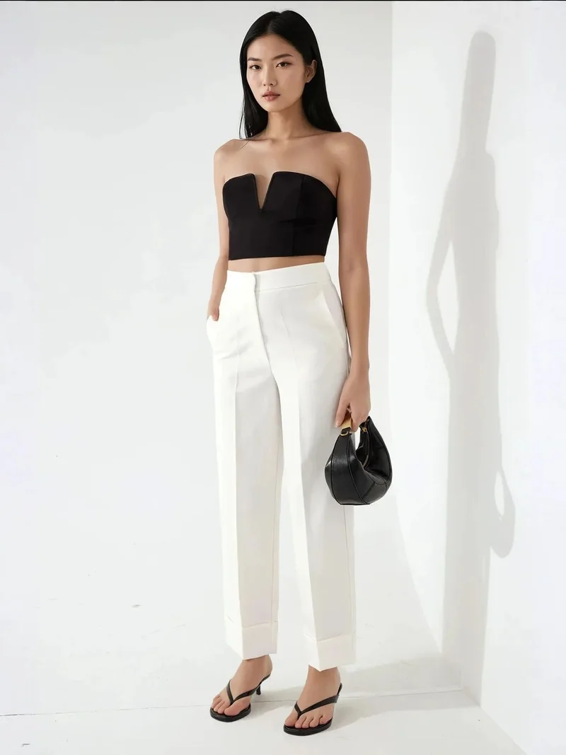 زوبعة بنطلون كاروت بقصّة مزدوجة مخصصة