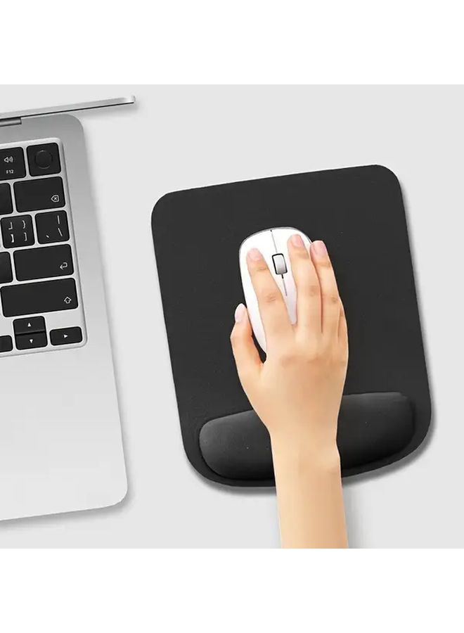 Ergonomic Mouse Pad With Gel Wrist Rest Black Anti Fouling Surface Comfort Support - Image 4