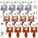 Chalyna 12 Pack Cute Plush Animal Figures 4 Inch Mini Plush Ornament Stuffed Keychain Tote Bag Pendant for Birthday Party Likes DIY Home DecorSea Otter Style - Image 2
