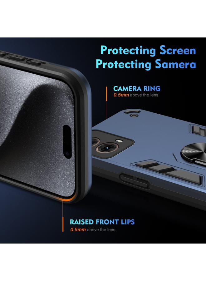 S-TOP Case For Motorola Moto G85 Shockproof Metal Ring Holder Phone Case - Image 3