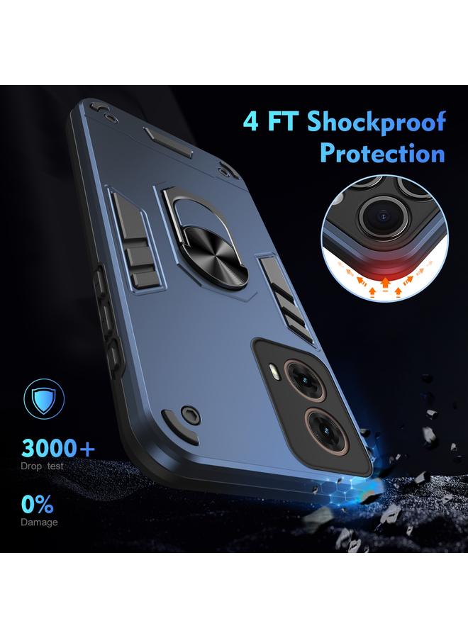 S-TOP Case For Motorola Moto G85 Shockproof Metal Ring Holder Phone Case - Image 4