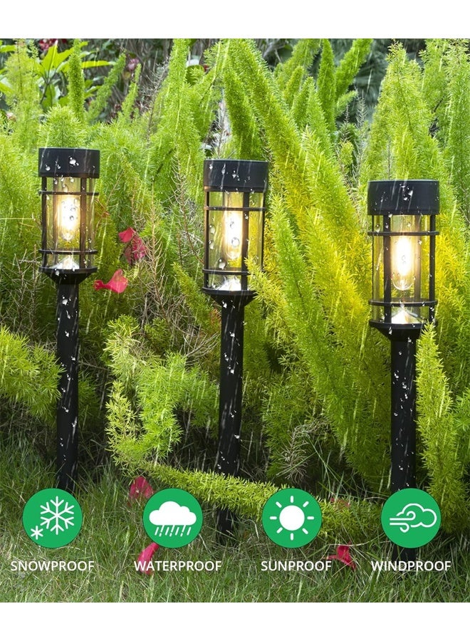 DUNISO 4 PCS Solar Pathway Lights,IP65 Waterproof Garden Lights Outdoor,Auto On/Off,Landscape Lighting for Backyards, Patio ,Walkway ,Lawn and Pathway - Image 2