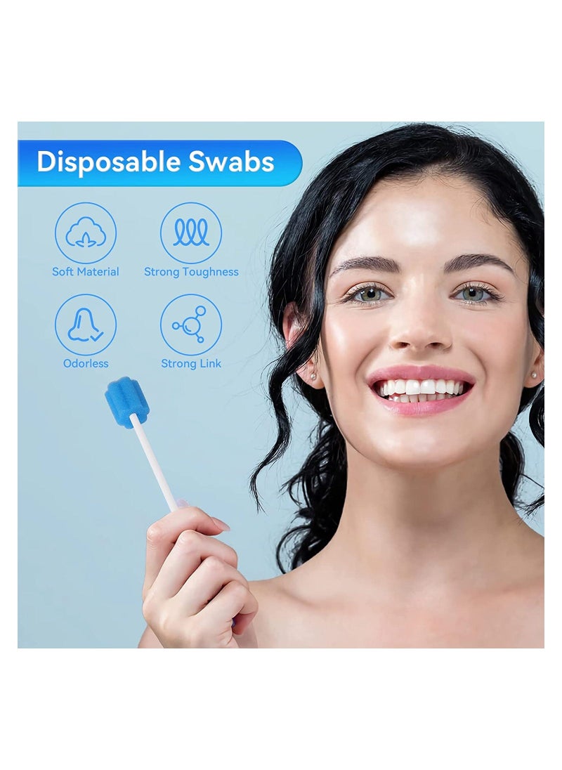 Dental Swabs Mouth Sponge Oral Care Tooth Cleaning Swab Portable Disposable Convenient for Clinic Hospital 100PCS