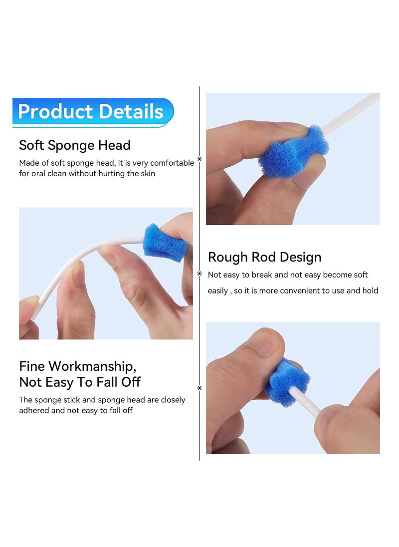 Dental Swabs Mouth Sponge Oral Care Tooth Cleaning Swab Portable Disposable Convenient for Clinic Hospital 100PCS