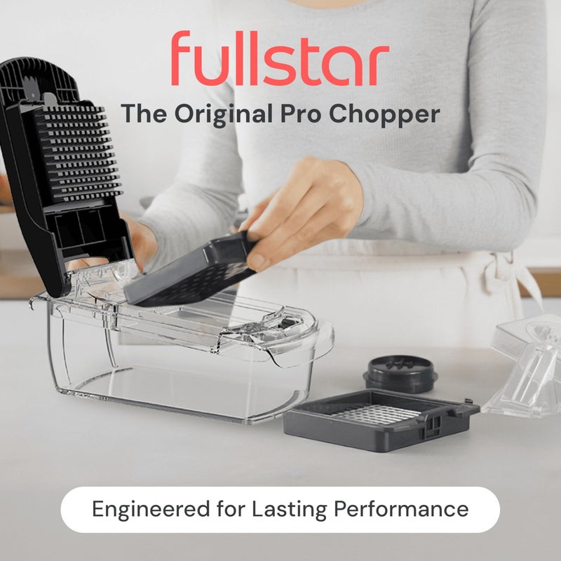 Fullstar The Original Pro Chopper - Vegetable Chopper and Spiralizer, Food Chopper with Container, Fruit Slicer, Kitchen Gadgets & Gifts, Home Essentials (4 in 1, Clear) - Image 2