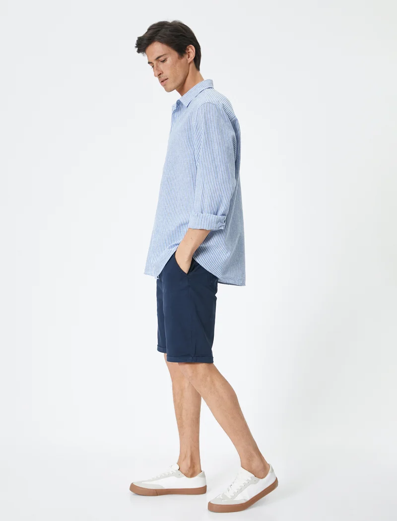 كوتون Slim Fit Shorts