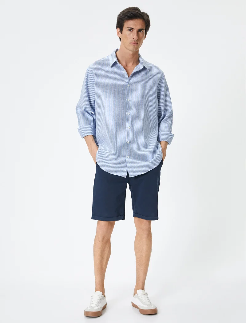 كوتون Slim Fit Shorts