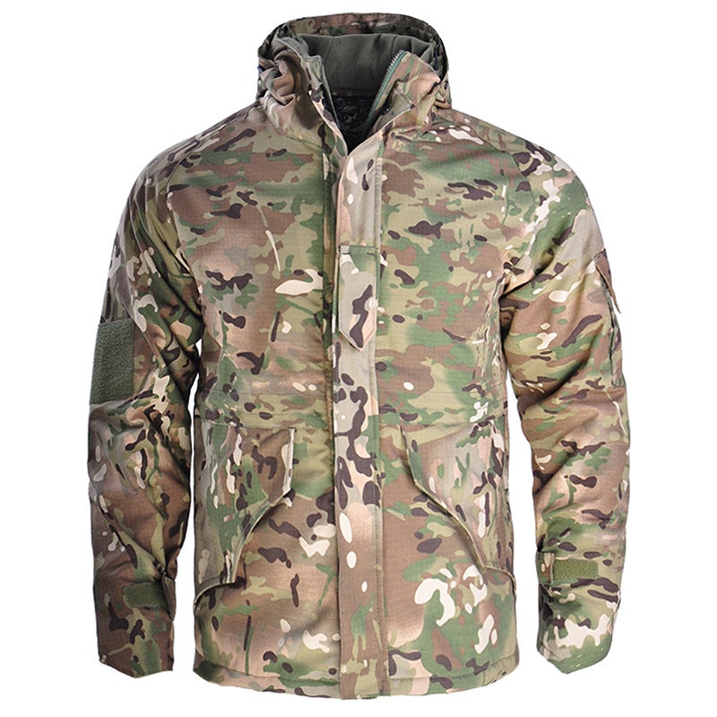 Hanye New Style Camouflage Clothing Outdoor G8 Cotton Jacket Python Pattern Camouflage Suit Men'S Tactical Jacket Trendy Brand Warm Windbreaker - Image 1