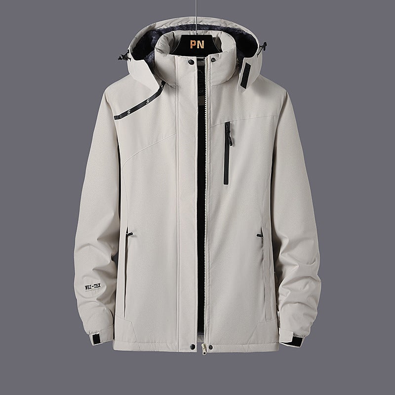 Couple Jacket Men'S Fleece-Lined Waterproof Windbreaker Outdoor Sports Mountaineering Clothing Women'S Workwear Jacket Plus Size - Image 2