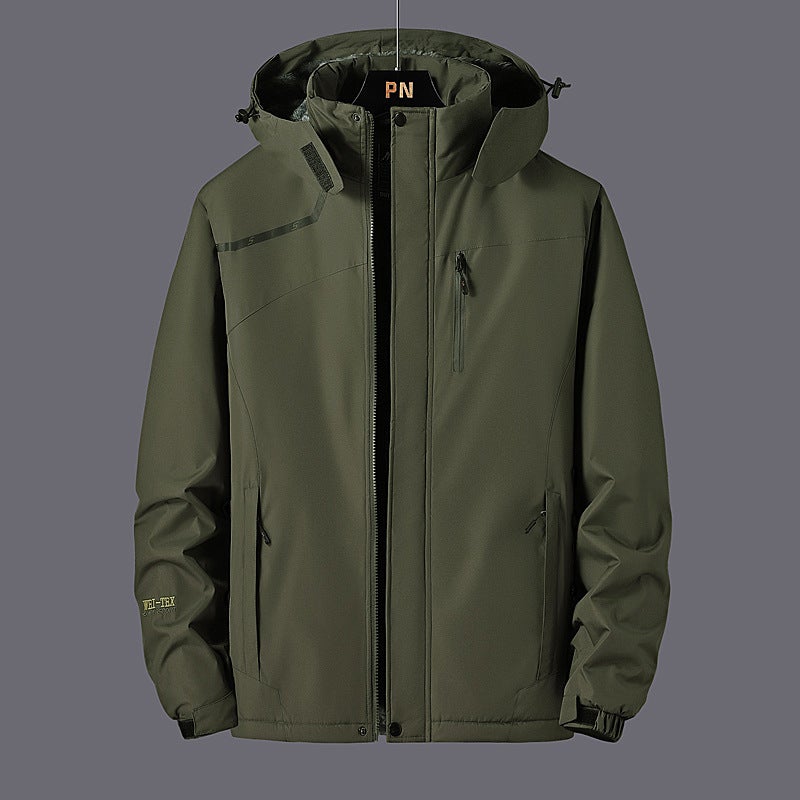 Couple Jacket Men'S Fleece-Lined Waterproof Windbreaker Outdoor Sports Mountaineering Clothing Women'S Workwear Jacket Plus Size - Image 4