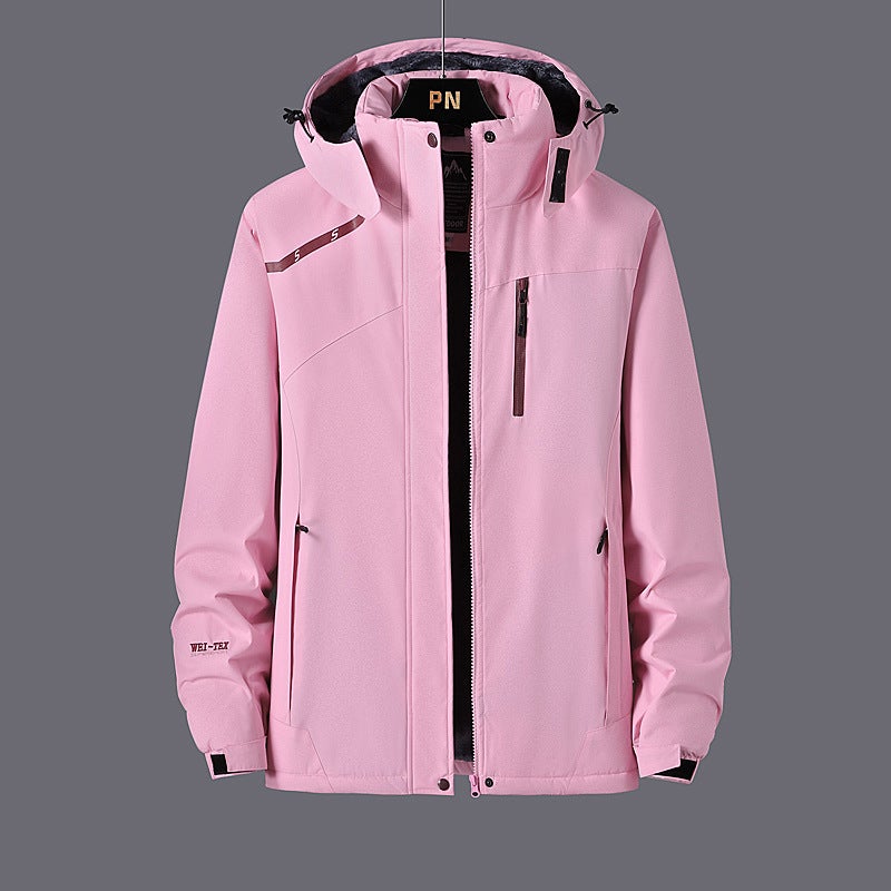 Couple Jacket Men'S Fleece-Lined Waterproof Windbreaker Outdoor Sports Mountaineering Clothing Women'S Workwear Jacket Plus Size - Image 5