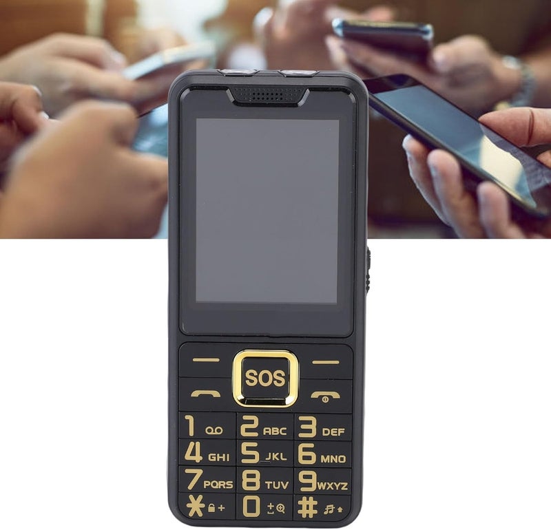 LICAEVEY Cell Phone for Seniors, 2.6in HD Display Unlocked Phones with SOS Button & Flashlight, 2500mAh Easy to Use Dumb Phone with Loud Volume, Voice Recorder, 3 Card Slots (Black) - Image 5