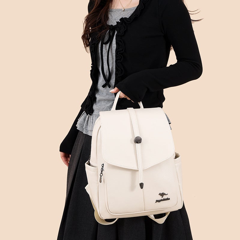 Women's PU Leather Backpack for Commute & Travel, Large Capacity - Image 1