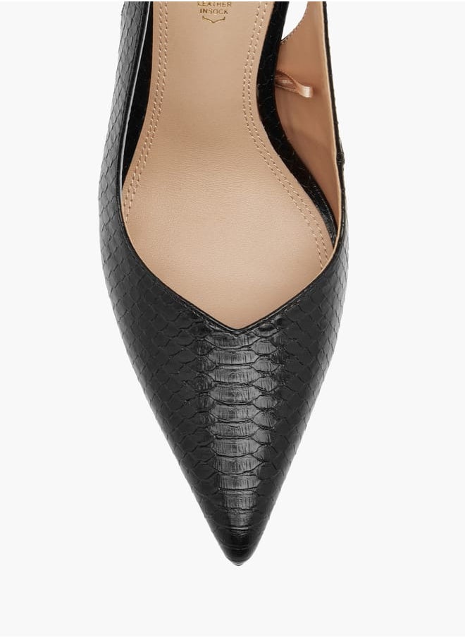 Paprika - Women Pointed Toe Slingback Shoes with Buckle Closure and Stiletto Heels - Image 1