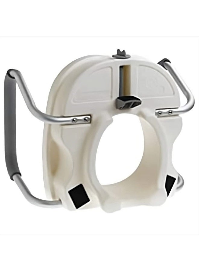 careX Ez Lock Raised Toilet Seat With Handles, 5 Inch Elevated Handicap Toilet Seat Riser With Arms, Fits Most Toilets - Image 5
