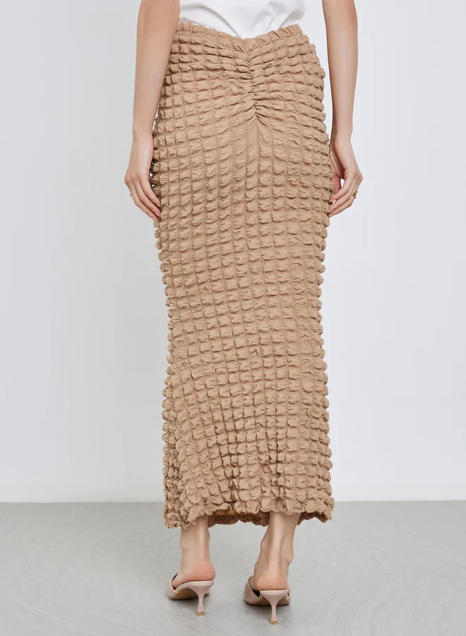 Take Two Women Textured Bodycon Maxi Skirt