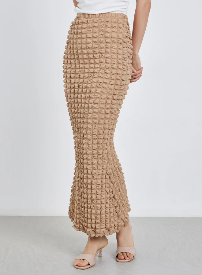 تايك تو Take Two Women Textured Bodycon Maxi Skirt