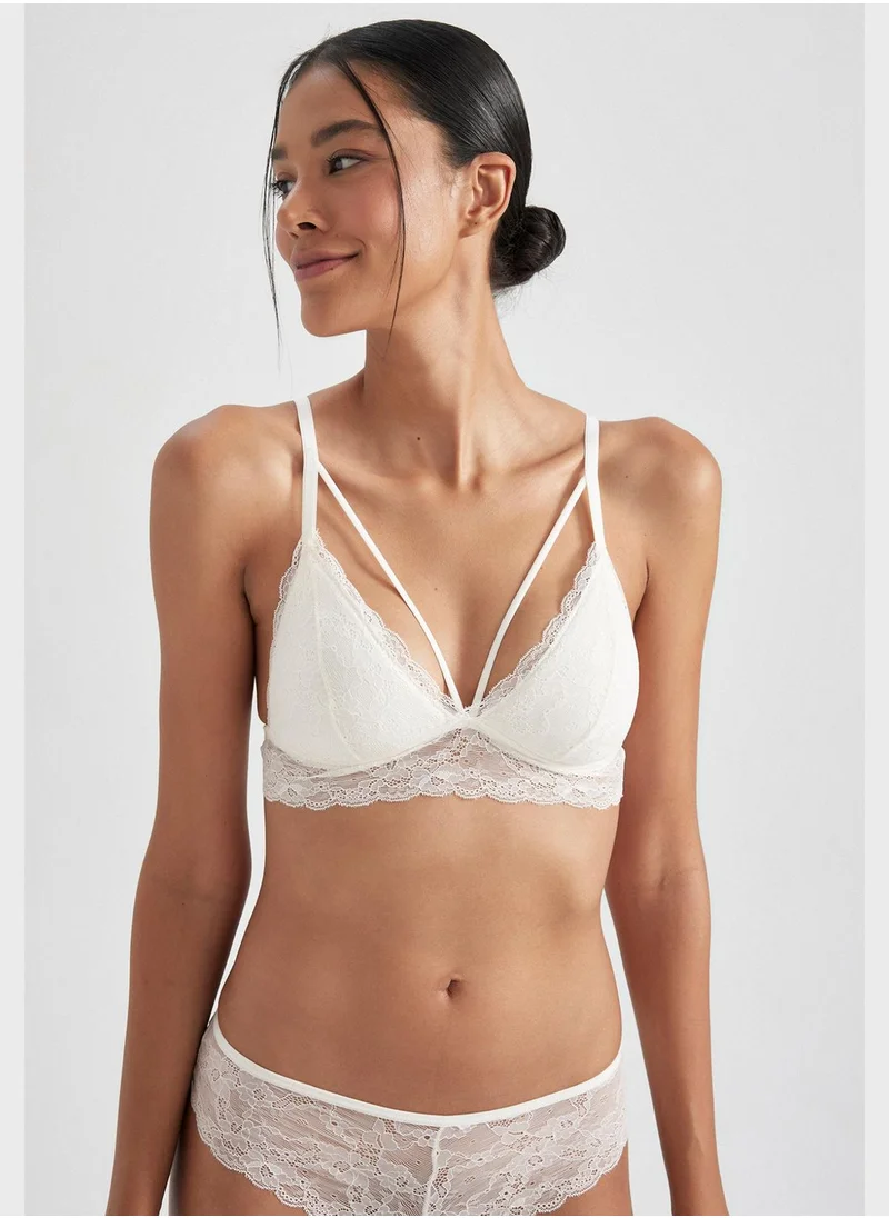 DeFacto Lace Detail Triangle Bralette