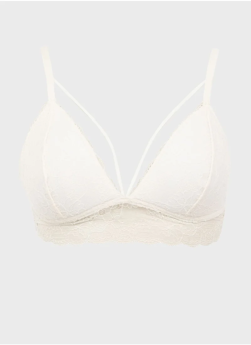 DeFacto Lace Detail Triangle Bralette