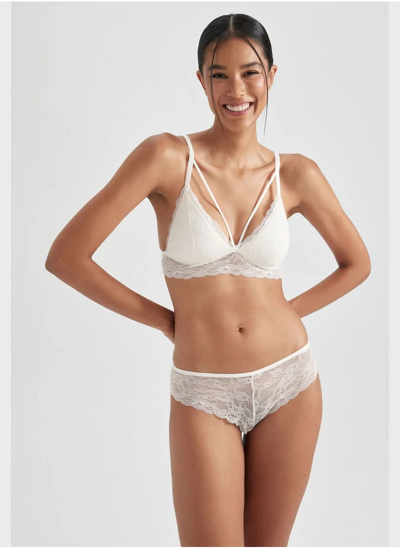 DeFacto Lace Detail Triangle Bralette