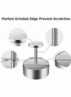 KASTWAVE Stainless Steel Burger Press, Stainless Steel Adjustable Hamburger Patty Maker, Non Stick Patty Making molds are Suitable for Beef, Vegetables, Burgers and Cooking,BPA Free - Ideal for BBQ, Silver  - Image 4