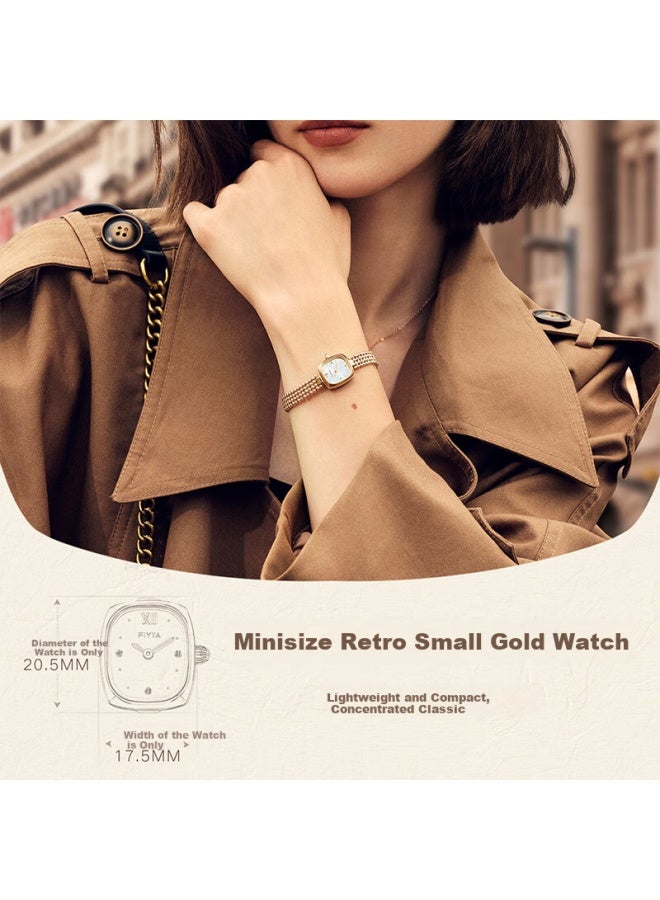 Fiyta City Series "little Gold Watch" Mother-of-pearl Dial Bead Chain Quartz Women's Watch Gift Box Women's Day Gift For Girlfriend - Image 3