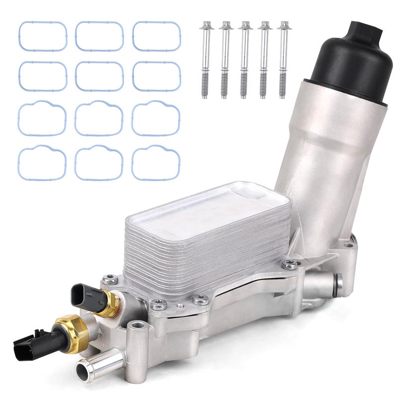 926959 Upgraded Aluminum Engine Oil Filter Housing Oil Cooler Kit Fit for 36L 20112023 Dodge Charger Challenger Journey Jeep Grand Cherokee Wrangler Ram ProMaster Chrysler 200 300 Replace 926876