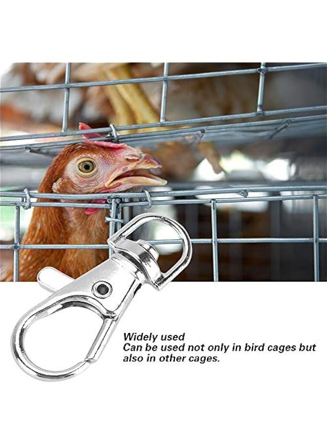 OCTOBER 12 Pcs Pet Birds Foot Rings Cage Door Buckle Lock Claw Snap Hook Iron Anti-Escape Accessory for Pet Birds Small Animals - Image 3