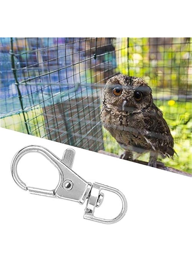 OCTOBER 12 Pcs Pet Birds Foot Rings Cage Door Buckle Lock Claw Snap Hook Iron Anti-Escape Accessory for Pet Birds Small Animals - Image 4