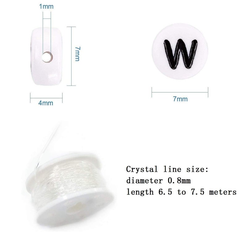 Looconi Amaney 1600pcs Letter Beads,Heart Beads,Number Beads,Start Beads and Smiley Beads,4x7mm White Acrylic Beads 31 Styles for Jewelry Making Bracelets Necklaces Key Chains - Image 2