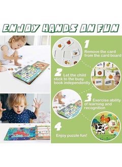 Y&D DMG Early Children Educational Book for Toddlers, Soft Activity Puzzle Toy, Animal Version Sticker Busy For Kids,Travel Toys, Montessori Toys 1-5 Year Old  - Image 3