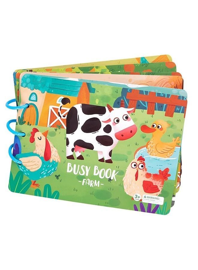 Y&D DMG Early Children Educational Book for Toddlers, Soft Activity Puzzle Toy, Animal Version Sticker Busy For Kids,Travel Toys, Montessori Toys 1-5 Year Old - Image 2