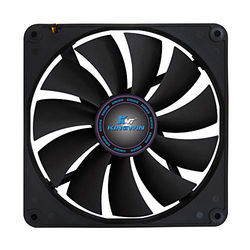 Kingwin 140mm Silent Fan for Computer Cases, Mining Rig, CPU Coolers, Computer Cooling Fan, Long Life Bearing, and Provide Excellent Ventilation for PC Cases-[Black] CF-014LB - Image 3