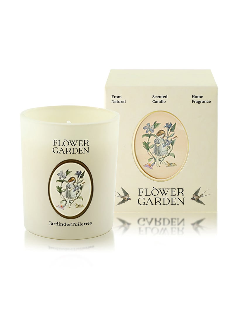 FLOWER GARDEN Flower Garden, Scented Candle, Soy Wax Candle, Aromatherapy & Relaxation, Long-Lasting Fragrance, Ideal for Yoga, Bath 100g (Iris Dreamweaver)  - Image 1