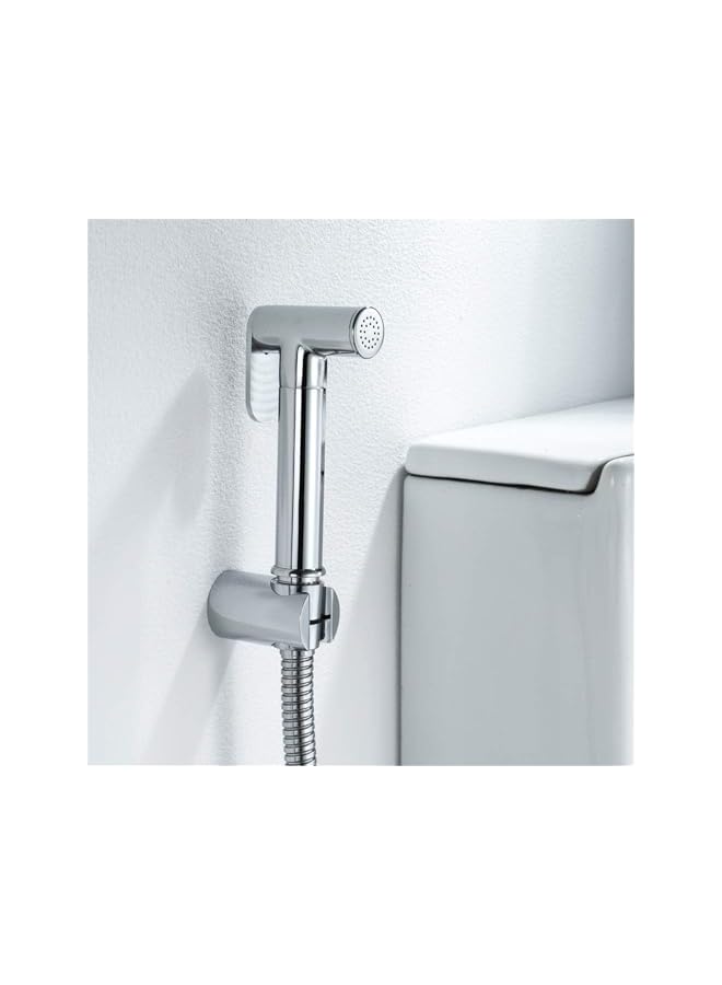 S-TOP Handheld Bidet Sprayer Shattaf Set, Muslim Shower with 1.5m Bidet Hose and Holder, No Drilling Copper Toilet Spray Gun Set for Sprayer Toilet - Image 2