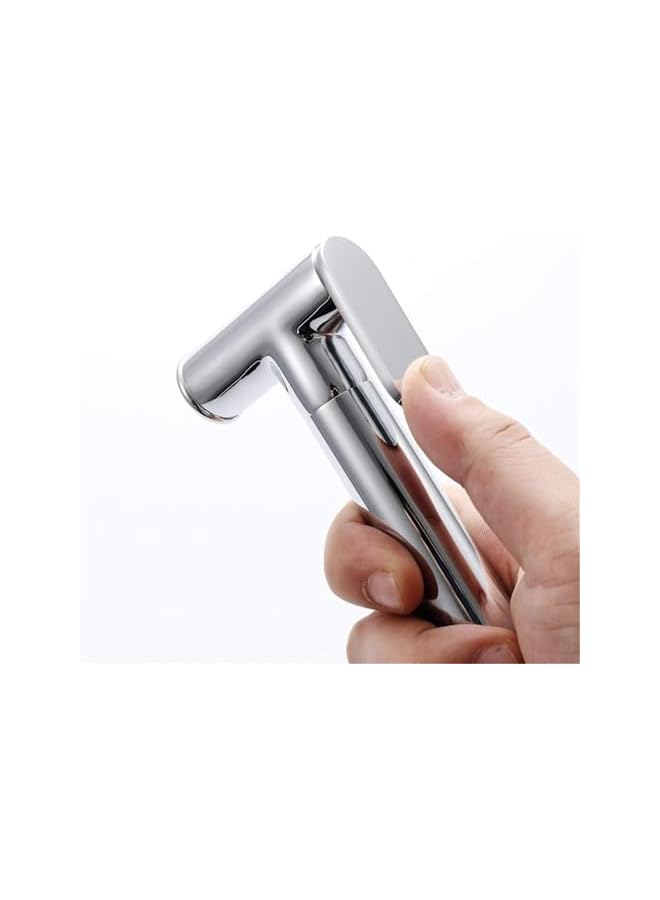 S-TOP Handheld Bidet Sprayer Shattaf Set, Muslim Shower with 1.5m Bidet Hose and Holder, No Drilling Copper Toilet Spray Gun Set for Sprayer Toilet - Image 3