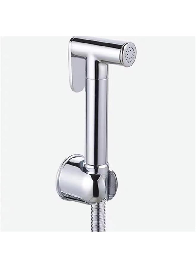 S-TOP Handheld Bidet Sprayer Shattaf Set, Muslim Shower with 1.5m Bidet Hose and Holder, No Drilling Copper Toilet Spray Gun Set for Sprayer Toilet - Image 1