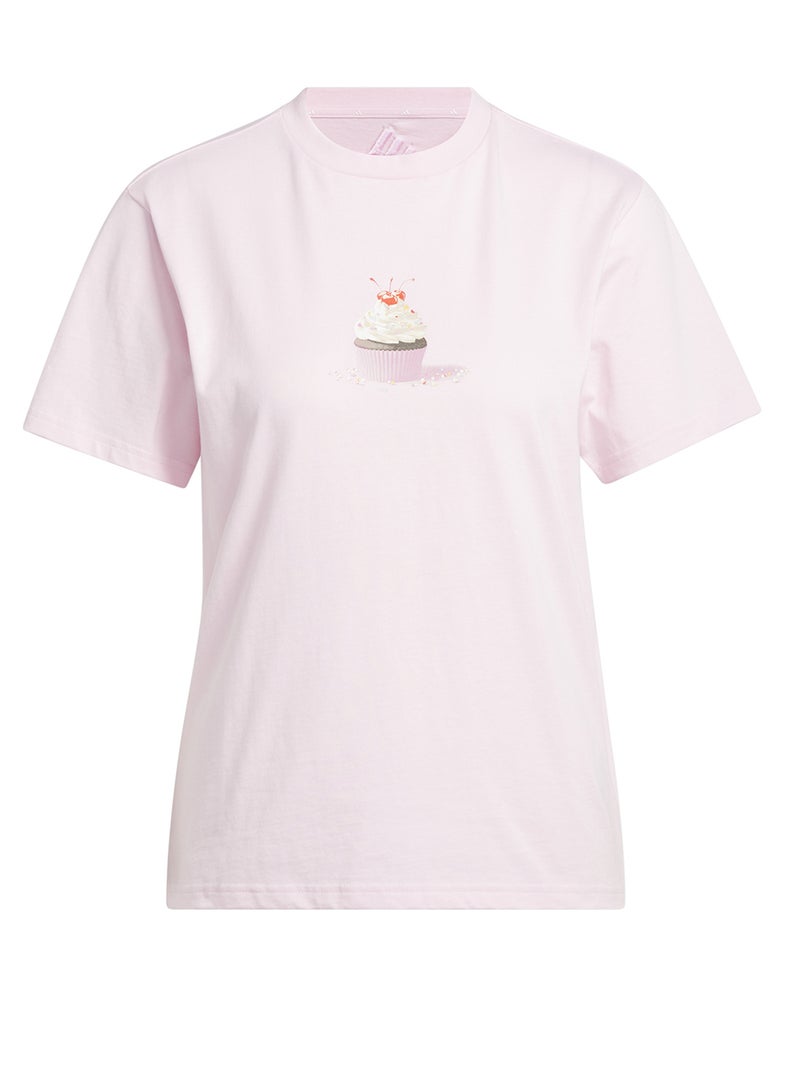 Adidas Seasonal Essential Cupcake Graphic T-Shirt - Image 4
