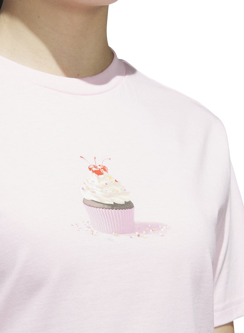 Adidas Seasonal Essential Cupcake Graphic T-Shirt - Image 3