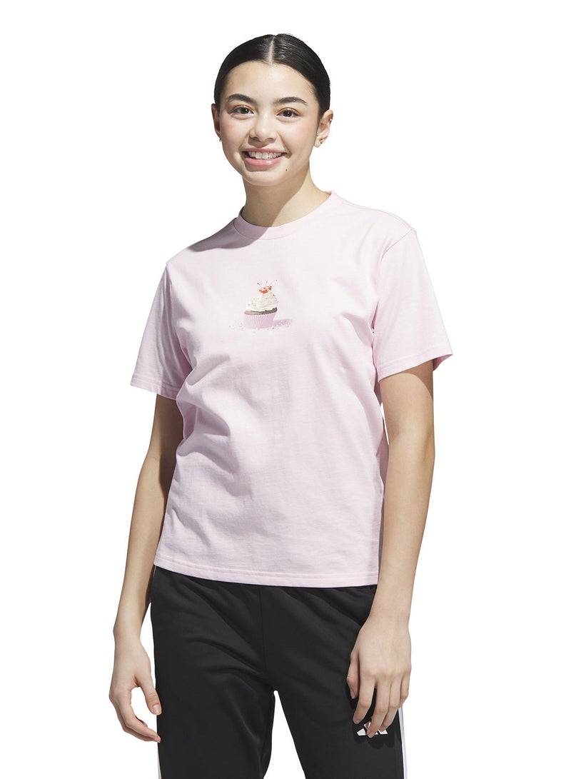 Adidas Seasonal Essential Cupcake Graphic T-Shirt - Image 1
