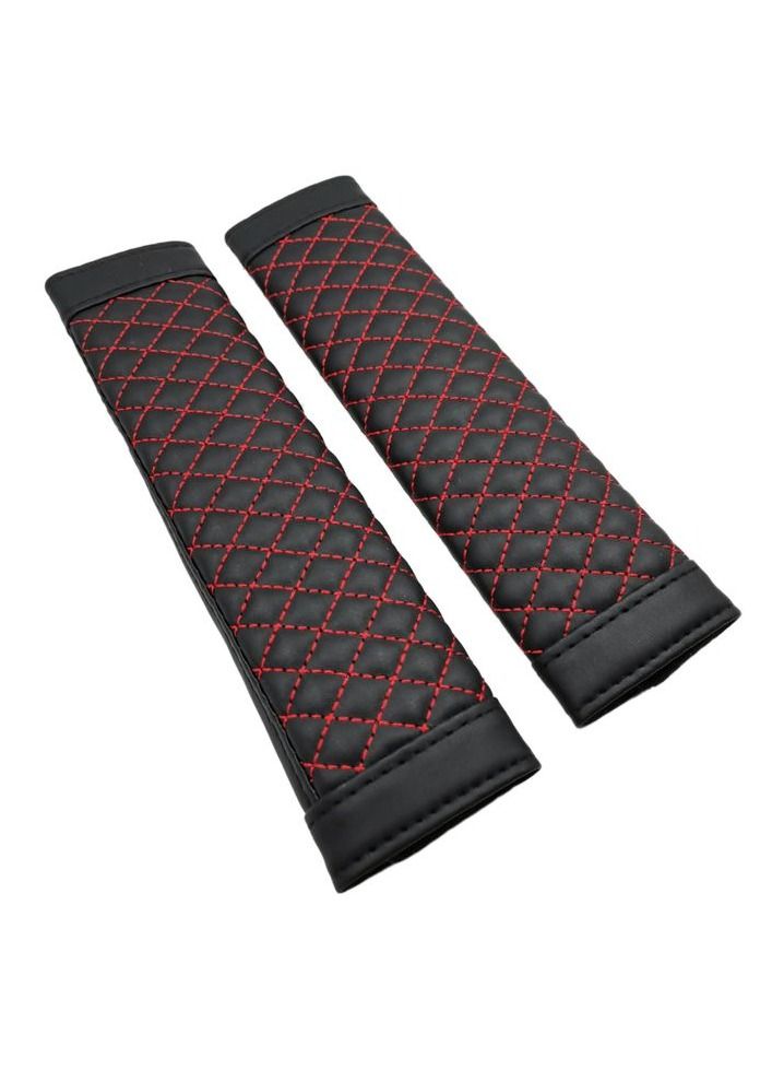 غطاء حزام مقعد السيارة ، وسادة الكتف ، وحزام أمان السيارة ، وغطاء موضعة واقي الطفل للأطفال ، أسود ، زوج واحد من قطعتين - Image 3