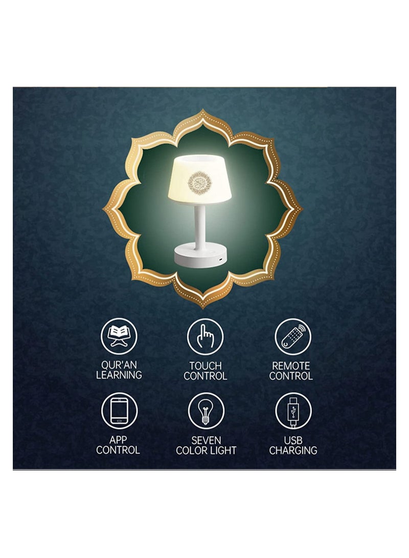 Table Lamp Quran Speaker,Muslim Bluetooth Speaker,Digital Speaker with Remote&Mobile App Night Light Desk Lamp for Kids - Image 4