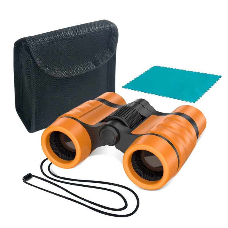 ESSENSON Binoculars for Kids Toys Gifts for Age 3-12 Years Old Boys Girls Kids Telescope Outdoor Toys for Sports and Outside Play Hiking, Bird Watching, Travel, Camping, Birthday Presents (Orange) - Image 1