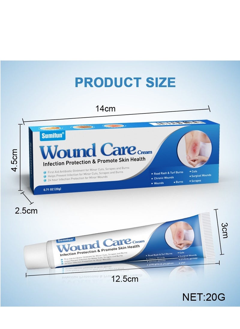 Sumifun Wound Care Cream 20g, Burn Relief Ointment for Soothing & Cooling, Ideal for Treating Burns & Scalds, Prevents Infection, Protects Skin Health, Lowers Skin Temperature to Halt Burn Progression - Image 2