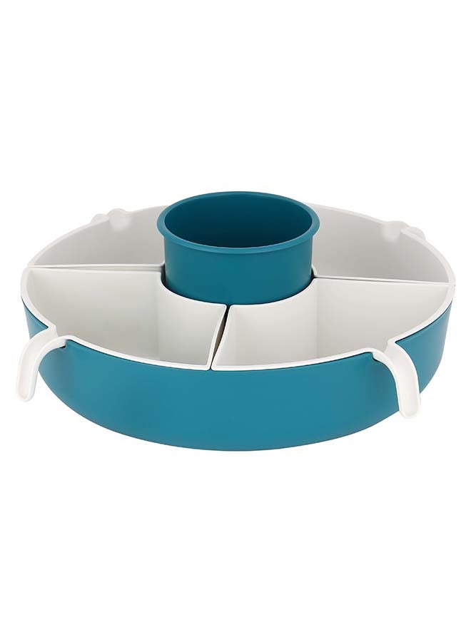 Royalford Rotating Fruit Basket RF12482 Unique 5-in-1 Wash and Drain Design, Round Fruits and Vegetables Storage Perfect for Dining Table and Kitchen Tabletop, Countertop Removable Trays Multicolor - Image 1