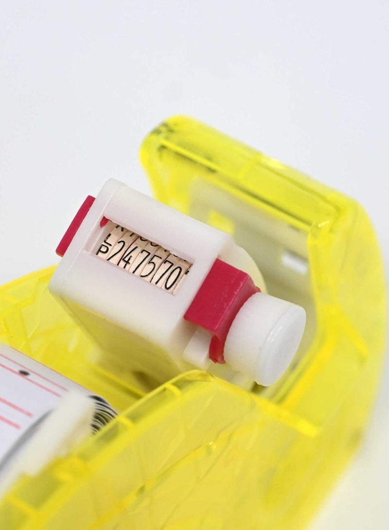 FIS Price Labeler Machine, Transparent Yellow Color, 1 Line 8 Digit with 1 Label Roll & 1 Ink Roll - FSPXTYLC - Image 3