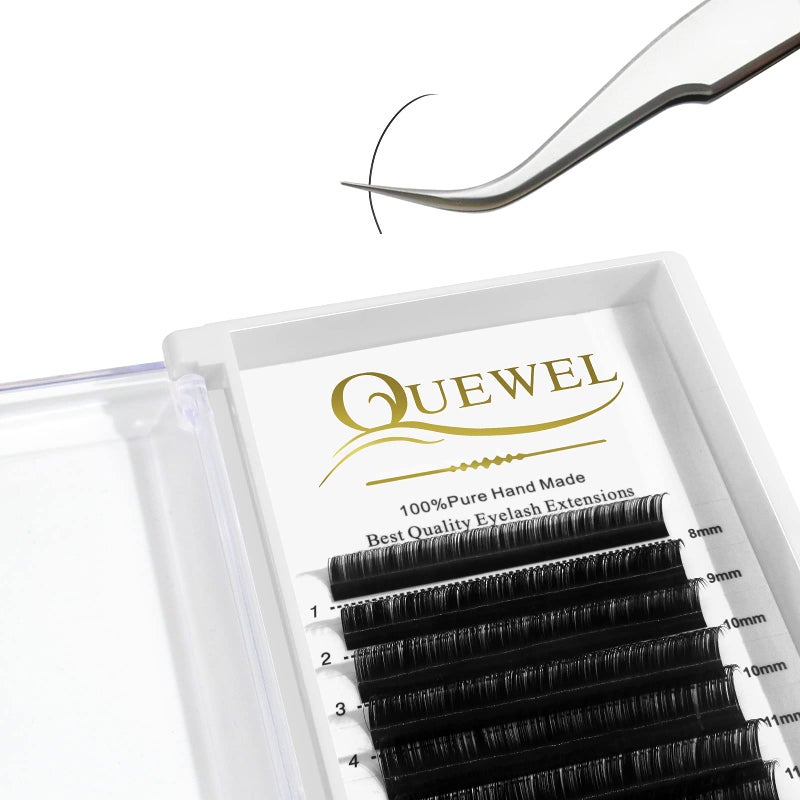 QUEWELEyelash Extension Supplies 015 D Curl Mix814mm Classic Individual Lash ExtensionsOptinal 003005007010015020 CD Single 825mm Mix 814mm 1520mm 2025mm015 D MIX814mm
