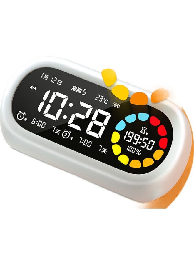 Deli Color Screen Visual Timer Alarm Clock For Children And Students, Self-Discipline Time Management Device, White Le106Pro - Image 1