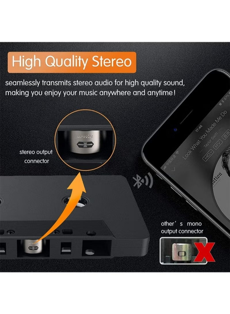 سيارة صوت بلوتوث كاسيت استقبال ، مشغل الشريط بلوتوث 5.0 كاسيت أوكس محول - Image 3